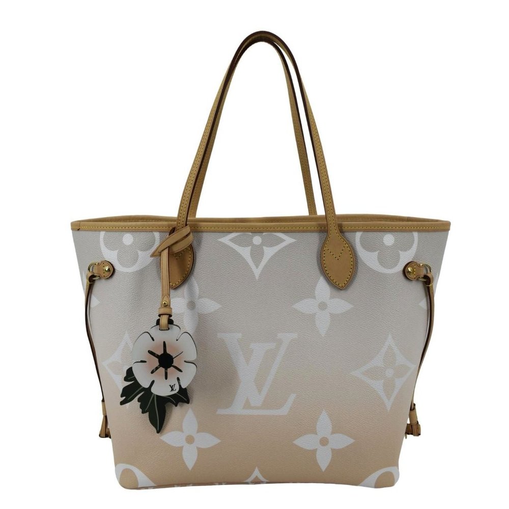 LOUIS VUITTON Neverfull MM By The Pool Monogram Giant Tote Bag Brume - Picture 1 of 13